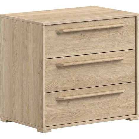 Commode Enfant 3 Tiroirs "Sam" 67cm Chêne