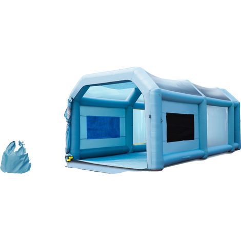 Cabina di verniciatura gonfiabile, tessuto resistente, ventilazione efficiente, 8x4,5x3,3 m, 50 kg (1/2)
