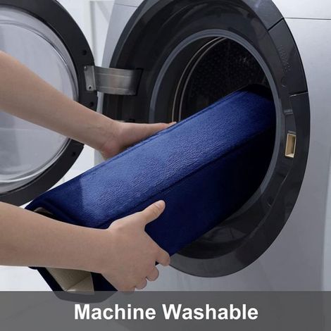 Tapis De Bain - Mousse A Memoire De Forme - Pour Salle De Bain Et Toilettes - 50 X 60 Cm - Bleu Marine (1/5)