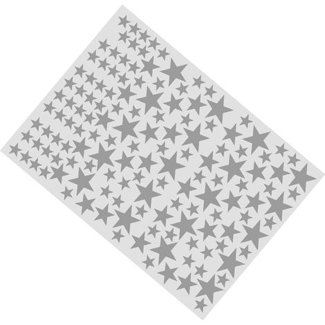 150 autocollants muraux amovibles en vinyle PVC gris, à faire soi-même, pour la décoration du salon et de la maison. (1/5)