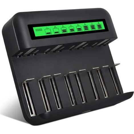 Chargeur de Batterie LCD USB pour Piles AAA AAA C D Ni-MH Ni-CD Rechargeables (1/5)