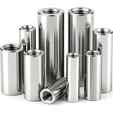 8 Pièces M8 Manchons Filetés Ronds de Connexion 8x50x12mm en Acier Inoxydable 304 Manchon Tige Filetee Ecrou Cylindrique Long Entretoise pour Machines Meubles et Appareils Électroniques (1/5)