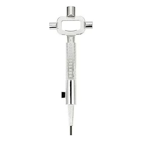 Multifunctional square wrench, cross wrench, universal construction wrench, scale wrench, universal electrical panel wrench, can be used to measure the length of the gas cylinder (1/5)