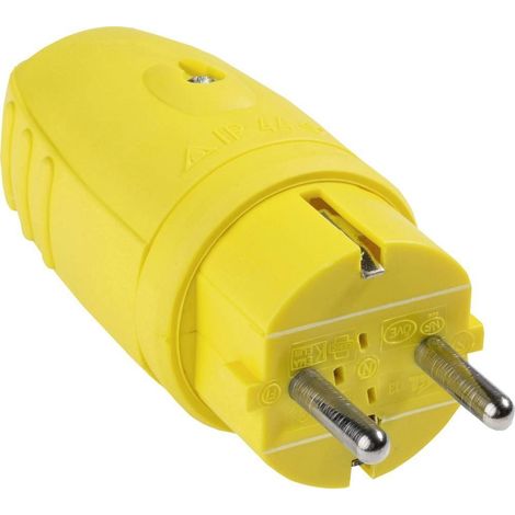 AS Schwabe Enchufe eléctrico exterior amarillo vivo 16A IP44