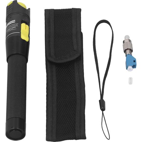Testeur de câbles à fibre optique de 50 km avec stylo à lumière rouge et adaptateur FC LC, localisateur visuel de défauts de type stylo optique VFL