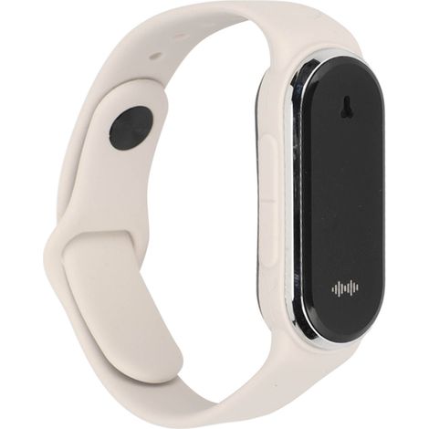 Bracelet anti-moustiques à ultrasons rechargeable avec affichage de l'heure et mesure de la température (blanc) (1/5)