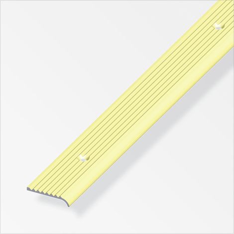 alfer Rundabschlussprofil 1 m, 25 x 6 mm Aluminium eloxiert messing Profil (1/2)