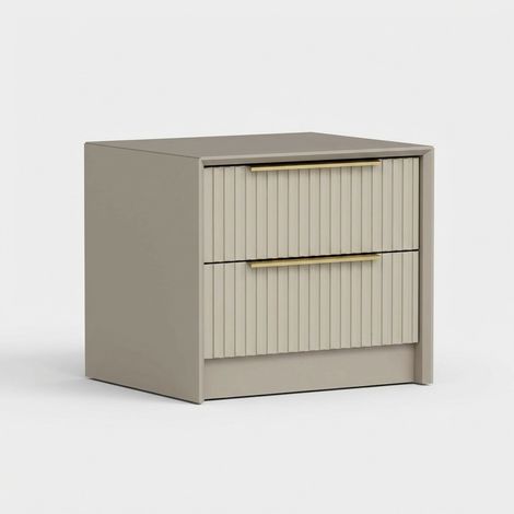 Moderner Nachttisch mit 2 Schubladen aus Holz Schlafzimmer Kale Luxe