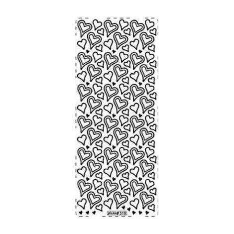 Durchbrochener Aufkleber 310 10x23cm gold