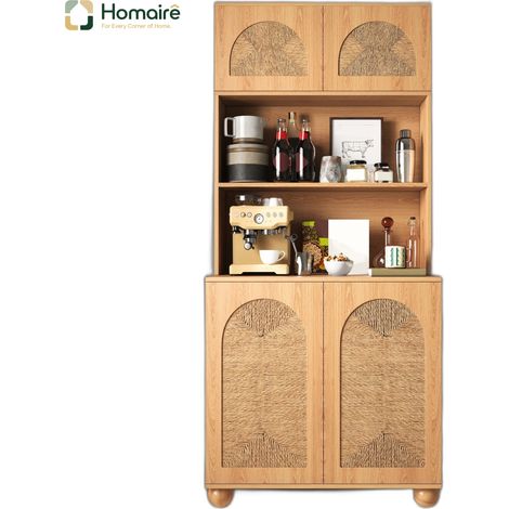Flur- Garderobenschrank natur aus MDF 80 x 40 x 180 cm HOMAIRE (1/5)