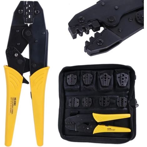 Kit d'outils pour connecteurs de câble 0,5-6 mm², pince à sertir à cliquet pour bornes et sertisseurs de fils (1/5)