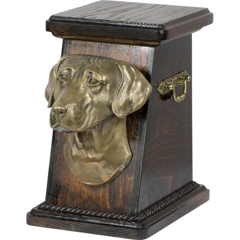 Rhodesian Ridgeback, African Lion Dog - un'urna per le ceneri del cane, un'urna elegante con una statuetta, un'urna commemorativa con un busto di cane di Art-Dog (1/5)