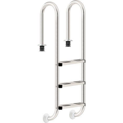 Zelsius Scala per piscina in acciaio inox con 3 gradini  50,2 x 36,5 x 158 cm