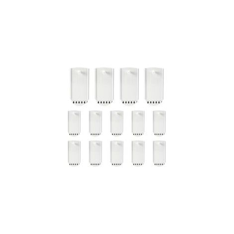 14-teiliges Set Bilderrahmenbefestigungen ohne Bohren, 4,3 x 7,8 cm, weißes ABS, für Poster, Bilder und Fotos (1/5)