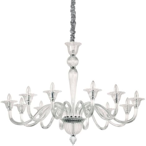 Ideal Lux Brigitta - 12 Licht Pendelleuchte Trasparent, E14 (1/2)