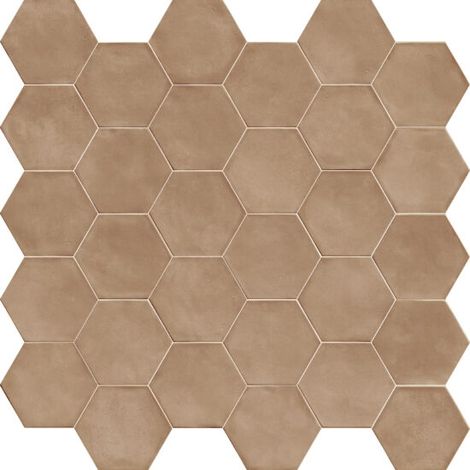 Carrelage Hexagonal Imitation Tomette Marron ART CRAFT Coccio 18,2x21cm