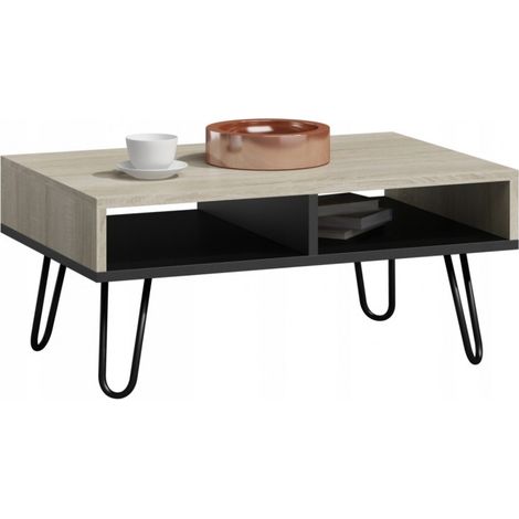 Couchtisch LOFT Dora SONOMA BLACK für das Wohnzimmer oder Büro MK (1/2)