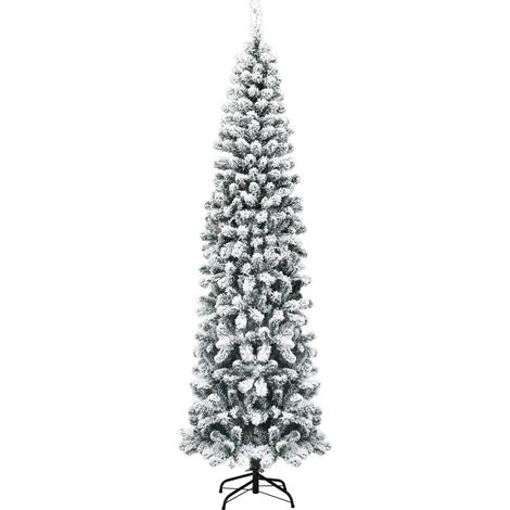 Arbol de navidad artificial cubierto de nieve con 461 ramas de 225 cm