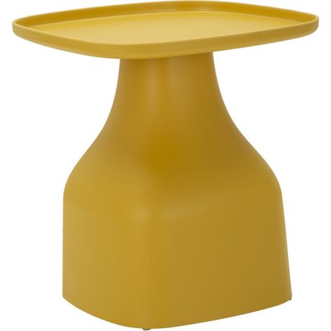 Tavolino Gea in plastica giallo senape cm 48x48x50