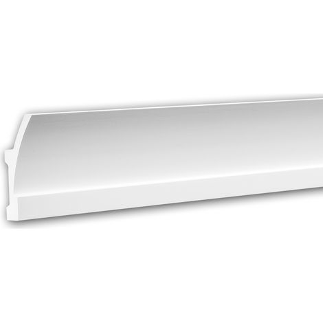 Cornice Moulding 150621 Profhome Uplighter Crown Moulding for Indirect Lighting Coving Cornice contemporary design white 2 m