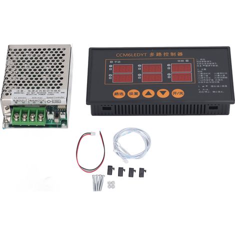 Contrôleur de vitesse moteur DC PWM haute puissance, panneau de commande 6 voies avec affichage numérique, régulateur de moteur 12V‑80V (1/5)