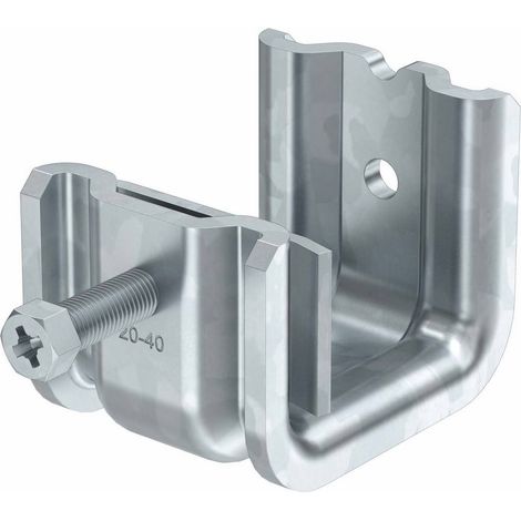 OBO Bettermann Bride de fixation lourde 20-40mm Acier galvanisé à chaud, 1486288 (1/2)