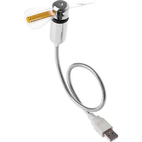 Ventilateur USB Portable en Métal Tuyau Flexible pour Ordinateur (1/5)