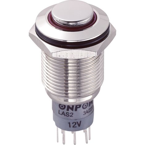 TRU COMPONENTS 701982 LAS2GQH-22E/R/12V/N/P Vandalismusgeschützter Drucktaster 250 V/AC 3 A 2 x Ein/ (1/3)
