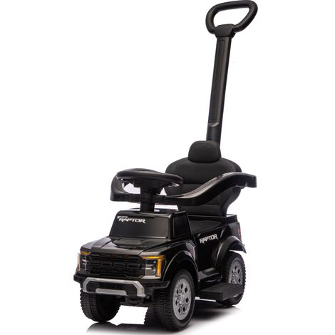 Macchinina cavalcabile 3 in 1 per bambini, poggiapiedi per bambini di un anno, Ford Raptor nero Sun Baby