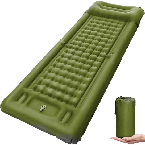 Ultraleichte Schlafmatratze mit integrierter Pumpe, grüne Farbe (1/2)