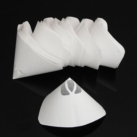 50pcs 400 Micron Nylon Paper Paint Filter Strainer Funnel Strainers Cone (1/4)