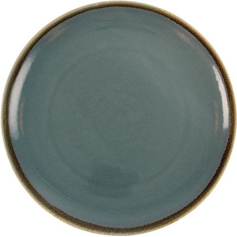 Assiette Plate Ronde Couleur Océan Kiln 280 mm - Lot de 4 - Olympia