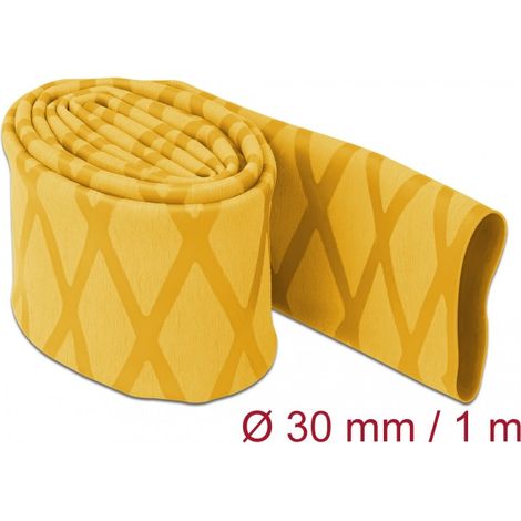 DELOCK GAINE THERMORÉTRACTABLE ANTIDÉRAPANTE EN FORME DE X JAUNE 1 M X 30 MM 19599
