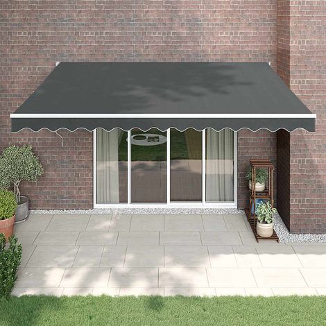 Auvent rétractable automatique anthracite 5x3 m