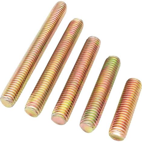 10 Pièces Tige Filetée, Vis Filetée, M8 x 50 mm Tige Filetée Galvanisée Entièrement Fileté Tige, pour la Fixation D'assemblage (1/5)