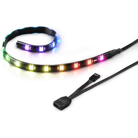 Tira LED RGB Sharkoon Shark Blades de 360 mm, 18 LED, 5 V, 3 pines/4 pines, cable de 60 cm (1/4)