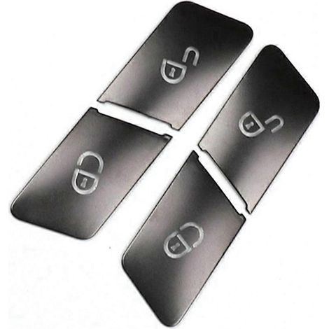 4 autocollants de protection pour boutons de verrouillage de siège de porte de voiture Mercedes-Benz Classe CE GLK GL ML W204 (1/5)
