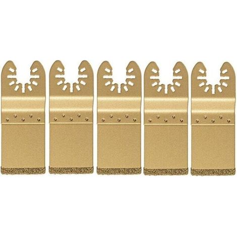 5-piece universal oscillating diamond blade/multitool blade set with quick-release attachment for cutting discs (1/4)