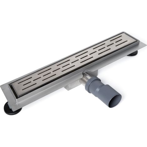 Wiesbaden 3e génération caniveau de douche avec flasque et grille 50 x 7 cm inox (1/5)