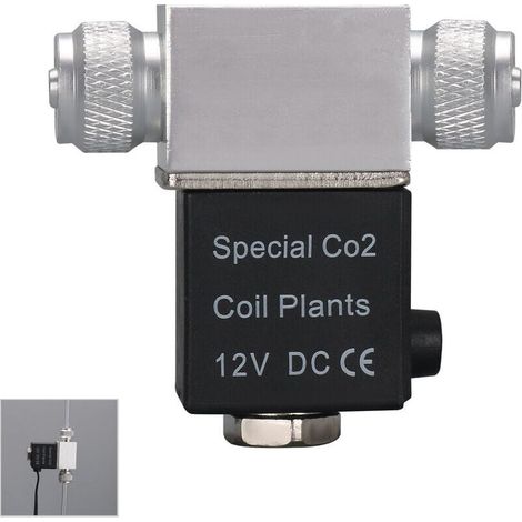 Électrovanne pour regulateur de systeme de CO2 d'aquarium Sortie cc 12V Connecter un tube 46mm ou un compteur a bulles Double tete sans bruit Version basse temperature,modele: Prise Double Head-EU (1/4)