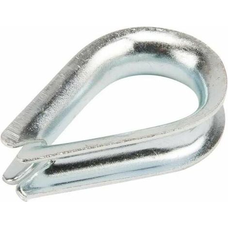 Cosse-cœur 19mm acier zingué pour câble acier métallique serre support fixation boucle (1/2)
