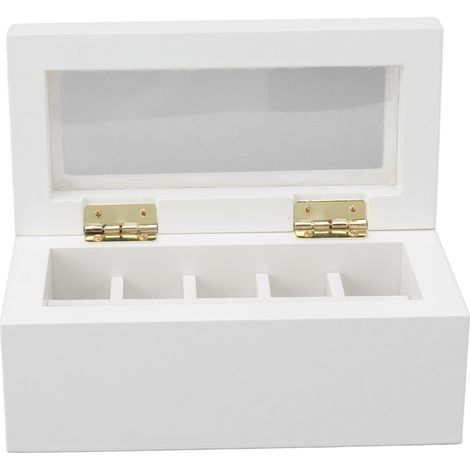 Boîte de rangement en bambou pour 10 flacons d'huiles essentielles, coffret organiseur en bois naturel, étui de transport et stockage. (1/5)