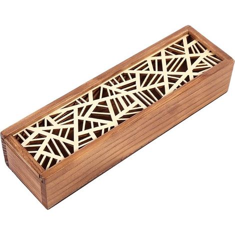 Federmäppchen aus Holz, Federbox aus Holz, Federbox aus Holz mit Schiebedeckel, kleines Federmäppchen, kleines Federmäppchen aus Holz, Federbox aus Holz, Aufbewahrungsbox für Schreibwaren (Typ (1/2)