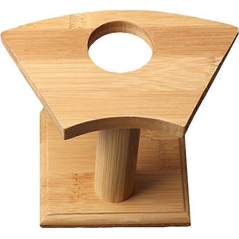 support de rangement en bambou pour cornets de glace roulés à la main (un trou)-13X9.7X7.3CM (1/3)