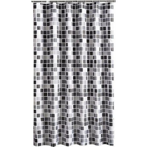1pc Rideau de douche 200x240 cm (LxH), anti-moisissure antibactérien hydrofuge doublure des rideaux de douche tissu polyester doux Rideaux de bain rideau fait de beaux motifs pour salle de bain toilet (1/5)