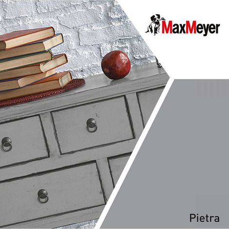 MaxMeyer Smalto Satinato all'acqua Poliuretanico Grigio Pietra 0,125 l (1/2)