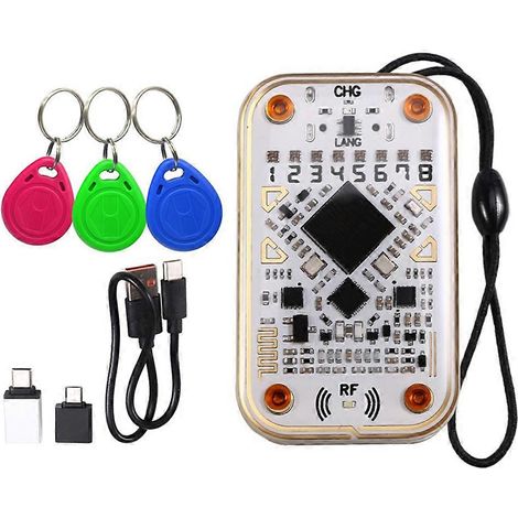 Chameleon Ultra+3XT5577 RFID-Chip-Lesegerät, Schlüsselanhänger-Smartcard-Emulator, 125K- und 13,56M-Kartendekodierung, NFC-Lesen/Schreiben (1/5)