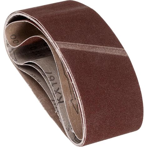5 Pcs Bandes Abrasives 64mm x 356mm 100 Grain Oxyde d'Aluminium Papier Abrasif Pour Ponceuse À Bande Meulage Métal Travail Du Bois Enlèvement Rouille (1/5)