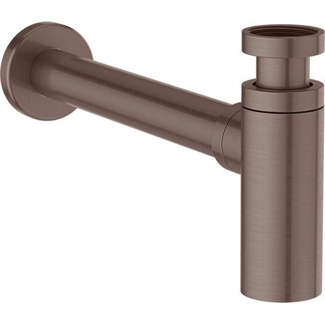 Orbit Minimalist Round Basin Bottle Trap - Brushed Bronze (1/3)