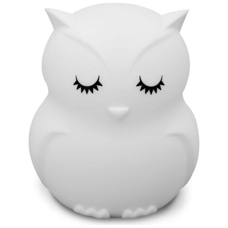 Luce notturna colorata per bambini, lampada notturna a LED con luce tattile, lampada in silicone, luce notturna, luce ambientale, illuminazione per interni, camera da letto - Gufo (1/4)